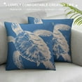 thumbnail image 3 of HENGT  Coastal Turtle Throw Pillow Covers Decorative Sea Nautical Decor Cushion Case Square Pillowcase  Ocean Decorations for Patio Couch Sofa PL648TR, 3 of 5