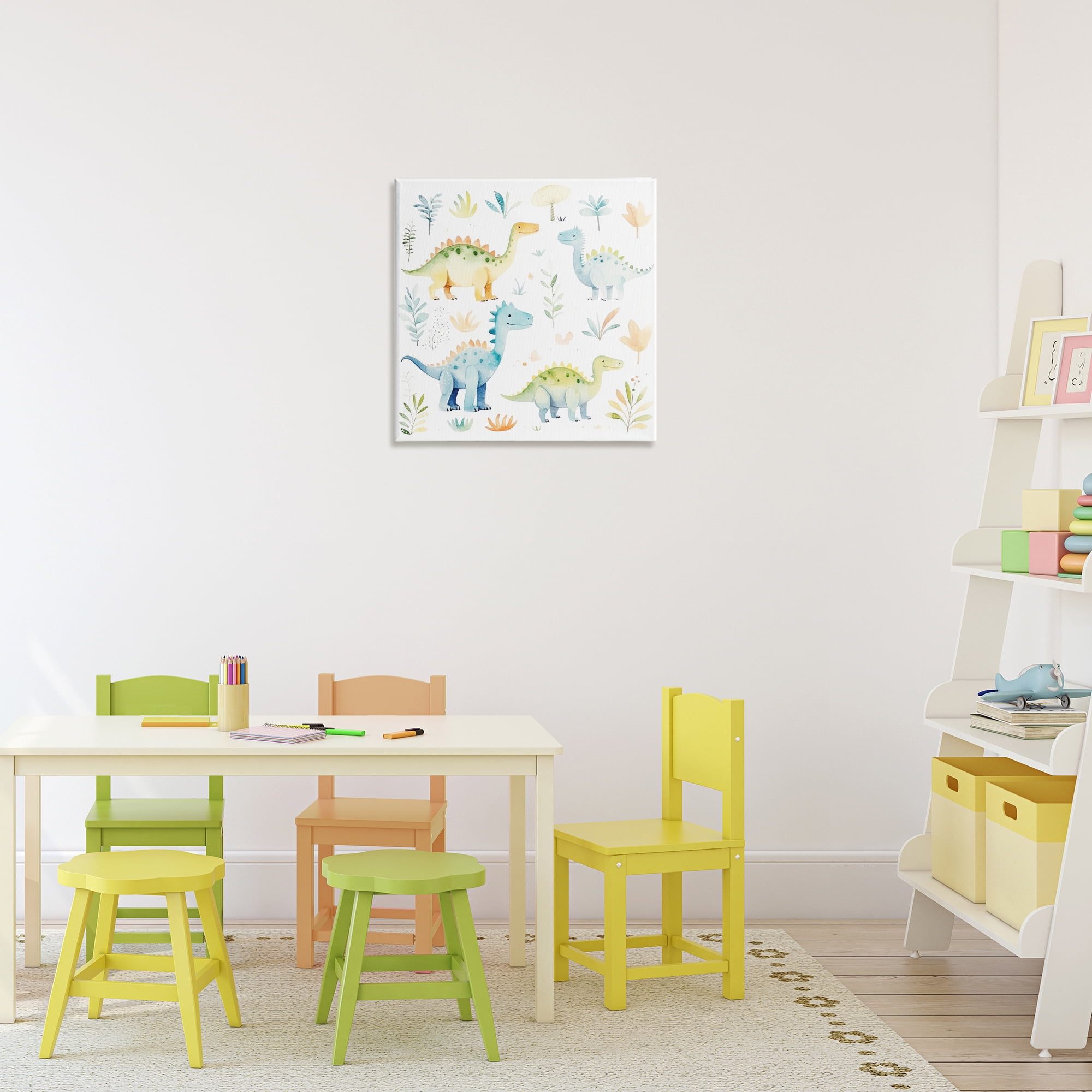 Stupell Industries Different Dinosaur Wonders Canvas Wall Art, design by Lazar Studio