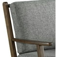 thumbnail image 5 of Benjara Wooden Accent Chair with Padded Seat and Back, Gray and Brown, 5 of 5