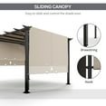 thumbnail image 4 of Outsunny 10' x 10' Steel Patio Pergola with Canopy Beige, 4 of 9