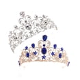 thumbnail image 4 of Minnieouse Tocados de fiesta Tocado de novia Coronas de cristal Tamaño compacto Diamante de imitación Multipropósito Suministros de boda de Type2 NO2, 4 of 6