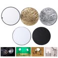 thumbnail image 3 of Round Reflector, 5 in 1 Reflector Silver White 60cm Collapsible Multipurpose  for Indoors Filling Light for Outdoors Filling Light, 3 of 8