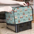 thumbnail image 2 of Toaster Covers 2 Slice, mailer Stamp Pattern Waterproof Bread Machine Cover Fits for Standard 2 Slice Toasters, Home Decor Toaster Protection with Hanging Rope, 2 of 7