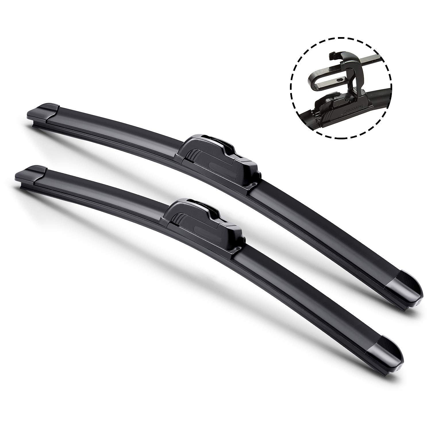 New Vision Genuine Windshield Wipers 20 inches and 20 inches Durable Original Equipment Replacement Wiper Blades J Hook Pack of 2 