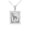 White, variant on 10k Yellow Gold Zodiac Sign Filigree Square Pendant Necklace Aries (16 Inches)