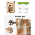 thumbnail image 6 of Squirrel Hello Fall Tie Up Curtains for Kitchen Bathroom Bedroom Windows 45 Inch Length, Maple Leaf Thanksgiving Orange Plaid Balloon Drape Curtains Shade Rod Pocket Drapery Curtain Panel, 42"x45", 6 of 7