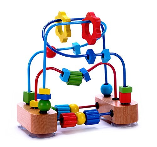 Bead Roller Coaster Wooden Maze Kids Pre School Toy Infant baby toddler MULA New 