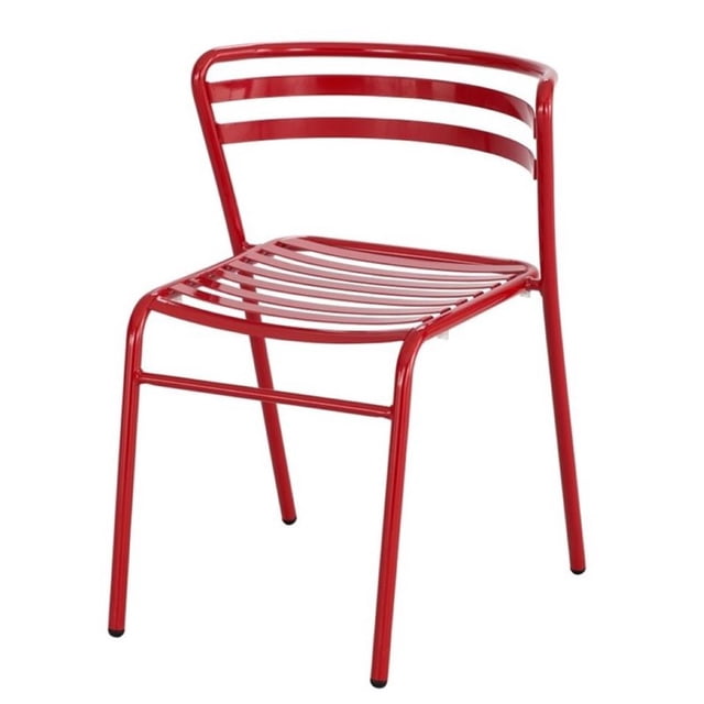 Safco CoGo Steel Stacking Chair in Red (Set of 2)
