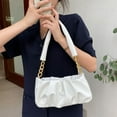 thumbnail image 4 of Soft folded cloud bag shoulder solid color chain bag clutch envelope bag women's messenger bag - white, 4 of 6
