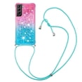 thumbnail image 1 of Funda para Samsung Galaxy S21 Plus 5G Brillantina Líquida Divertida Reluciente y con Cristales en Movimiento Cuerpo Cruzado con Cordón Ajustable, 1 of 5