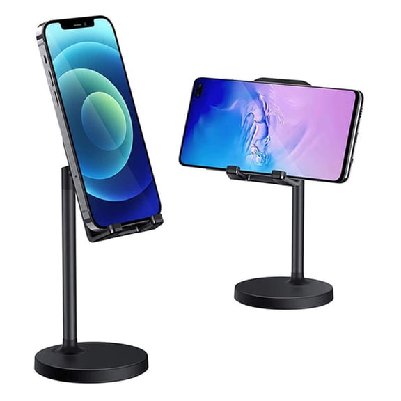 Universal Desk Phone Holder - Adjustable Angle & Height Aluminum Alloy Mount, Cell Phone Stand, Cell Phone Holder With Silicone - Office & Home Use