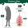 thumbnail image 4 of Mini Christmas Tree with Lights,Holiday Artificial Flocked Mini Christmas Tree Decoration,Includes 50 Led Warm Yellow Lights and Cloth Bag,Indoor Home Evergreen Tabletop Decor 2ft/24inch, 4 of 14