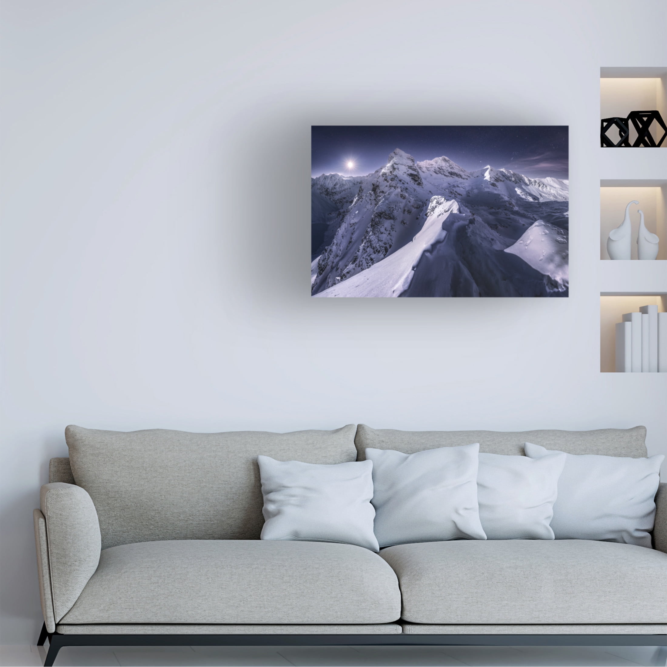 Trademark Fine Art Karol Nienartowicz  Koscielec in the Night Canvas Wall Art