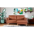 thumbnail image 1 of Sofá Cama Makora Samba con Memory Foam Color Café Vinipiel Respaldo Reclinable de 3 Posiciones, 1 of 7
