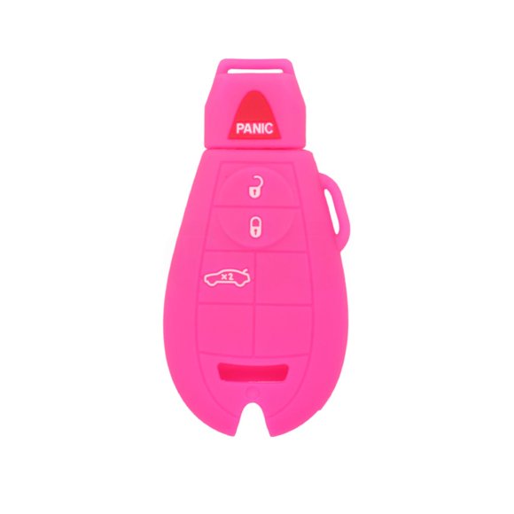 SEGADEN Étui de Protection en Silicone Compatible avec DODGE JEEP CHRYSLER Télécommande Intelligente à 4 Boutons CV4752 Rose