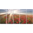 thumbnail image 2 of Blooming Wild Poppies under Sun - Floral Canvas Art Print, 2 of 3