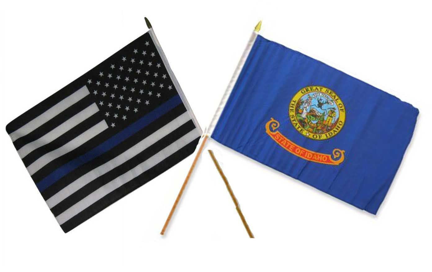 2x3 USA Police Blue Nevada State 2 Pack Flag Wholesale Set Combo 2'x3' 