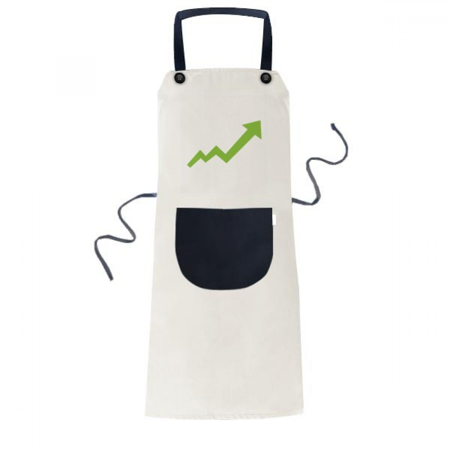 

Stock Securities Bull Market Rise Make Money Good Luck Apron Adjustable Bib Cotton Linen BBQ Kitchen Pocket Pinafore