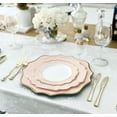 thumbnail image 4 of " OCCASIONS " 320 Piece set (40 Guests)-Heavyweight Wedding Party Disposable Plastic Plate Set - 40 x 10.5'' + 40 x 8'' + Silverware + Cups + Napkins (Imperial in Blush Pink & Gold), 4 of 4