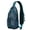 Blue-green-2, variant on Hippie Sling Backpack, Geometric Ethnic Crossbody Daypack with Stripes and Waves Pattern, Lightweight Anti-theft Bag for Travel