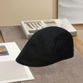 thumbnail image 4 of Gorra de Hombre Yinane Plana a Cuadros Boina Negro, 4 of 8