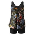thumbnail image 5 of CALAFEBILA 2 Piece Women's Swimsuits Modest Tankini Floral Print Pleated Summer Bathing Suits, 5 of 6
