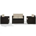 thumbnail image 3 of Crosley Palm Harbor Ensemble de Canapé de Terrasse en Osier 4 Pcs, Brun et Sable, 3 of 9