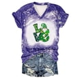 thumbnail image 1 of Hauts d'Été pour Femmes 2024 à Moins de 10 $! Mode Oversize T-shirt Imprimé à Manches Courtes de la Saint-Patrick Col Rond Haut à Manches Courtes Haut à Manches Courtes Col en V Chemise Cadeau pour Femmes en Solde, 1 of 2