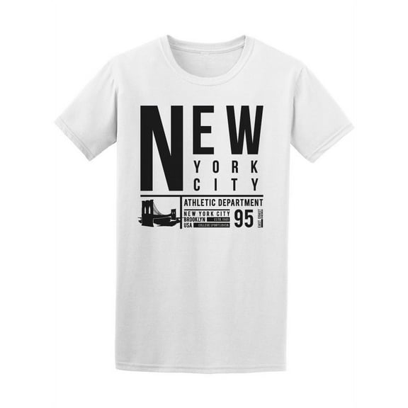 New York City Brooklyn Bridge T-Shirt Men -Image by Shutterstock, Male Large