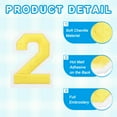 thumbnail image 3 of Uxcell Iron on Number Patches 2" Number 2 Embroidered Patch (Yellow, Pack of 9), 3 of 6