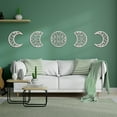 thumbnail image 4 of 1set Hollow Wood Wall Hanging Ornaments Wall Decor Door Decoration Moon Phase with Heart Pattern PapayaWhip Moon: 200x165~200x5mm 5pcs/set, 4 of 6