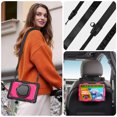 thumbnail image 6 of Case for Lenovo Tab 10.1 inch 2025 Release (TB-311FU/TB-311XU), 360 Rotating Stand Handle Pencil Holder Shoulder Strap Heavy Duty Shockproof Cover, Rose PC, 6 of 7