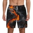 thumbnail image 2 of Picia Molten Lava Abstract Flow pattern Mens Swim Trunks with Compression Liner Stretch Beach Shorts Quick Dry with Zipper Pockets No-Chafing Board Shorts-XX-Large, 2 of 9