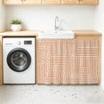 thumbnail image 3 of Orange Arches Cabinet Curtains 28" W x 35" L, Abstract Modern Minimalist Curves Line Geometric Under-Desk Privacy Dust Proof Drape Dishwasher Curtain Sink Skirt for Kitchen Closet Bathroom Laundry, 3 of 9