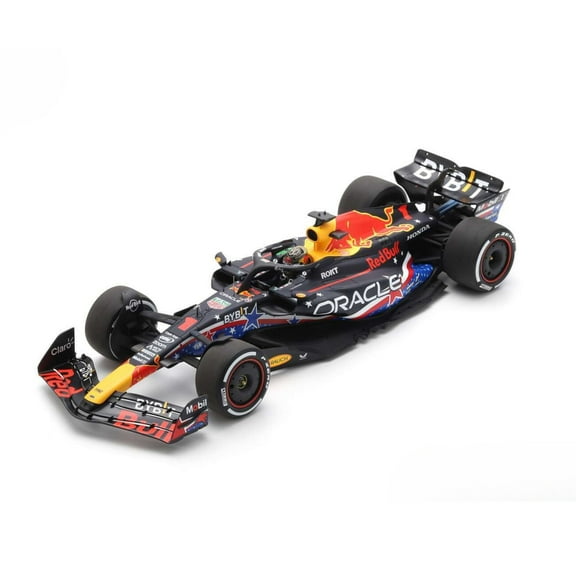 Red Bull Racing RB19 #1 "Oracle" Winner F1 "United States GP" (2023) and Acrylic Display Case 1/18 Model Car by Spark