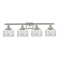 Innovations Lighting  Ballston Urban Bell - 4 Light 38" Bath Vanity Light Clear/Brushed Satin Nickel Finish