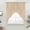 Biscotti Beige, variant on Black Pure Color Swag Valances for Windows, Kitchen Curtains 36 Inch Length 2 Panels Set, Aesthetics Contemporary Luxury Short Curtains for Small Windows Rod Pocket Cafe Curtains Drapes 28"x36"
