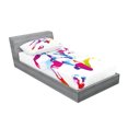 thumbnail image 2 of Ambesonne Sports Lover Fitted Sheet & Pillow Sham Set, Soccer Kicks the Ball, Twin, Multicolor, 2 of 2