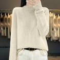 thumbnail image 2 of Women's Sweaters Oversized Cardigan Casual Knit Trendy Fall Outfit Pullover Sweater Soft Long Sleeve Round Neck Comfortable Tops Loose Fit Solid Color Basic For Winter, 2 of 4