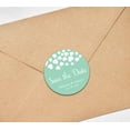 thumbnail image 3 of Darling Souvenir Round 45 Pieces Hearts Save The Date Stickers Wedding Personalized Bride Groom Names And Date Envelope Seals - Mint, 3 of 4