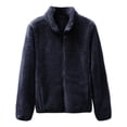 thumbnail image 2 of Hontri Women's Winter Zipper Wool Teddy Casual Coat Zipper Pocket Winter Warm Soft Jacket on Sales, Plus Size Coat for Women, 2 of 5