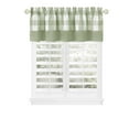thumbnail image 2 of Achim Hunter Indoor Polyester/Cotton Light Filtering Checkered Valance, Apple Green, 58-in W x 14-in L, 2 of 5