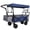 Dark Blue + Steel, variant on Collapsible Wagon with Push Handle & Canopy – 480Lbs Heavy Duty Folding Cart, 7" All-Terrain Wheels for Camping, Shopping, Sports & Garden, purple