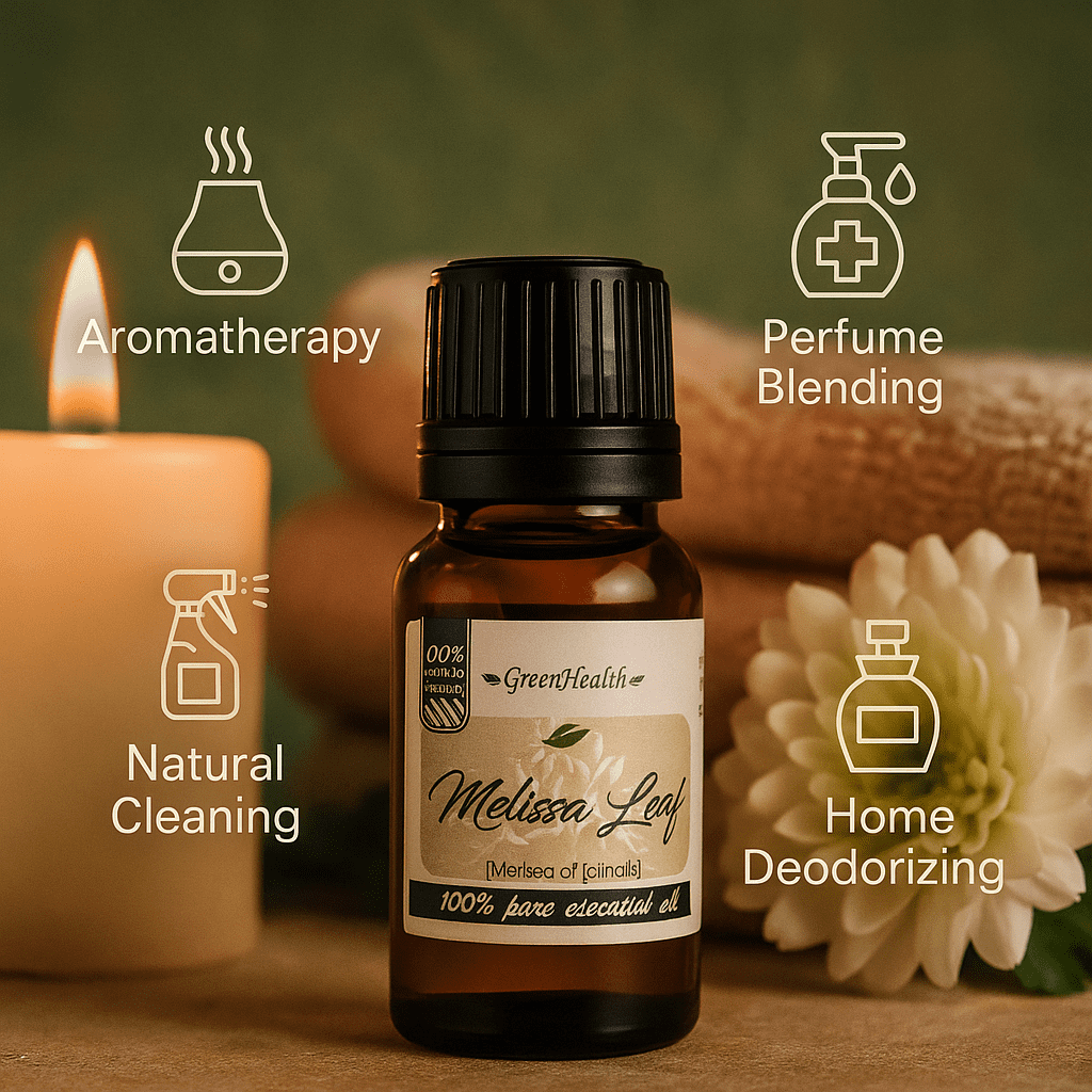 Melissa Leaf Essential Oil – 15 ml | Pure & Natural | Amber Glass Bottle w/ Euro Dropper | for Balms, Salves, Diffusing & Botanical DIY