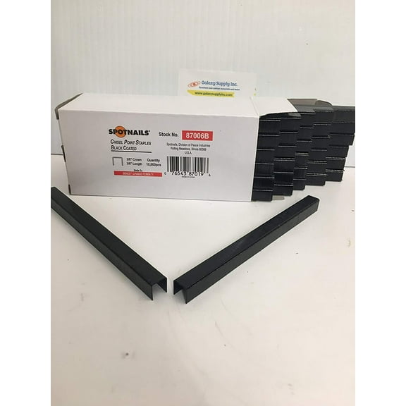 SPOTNAILS 87006B 71 OR C Series Upholstery Staples.Black Coated 3/8" Length. $29 for 2 Boxes.