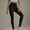 #082-Black, variant on Women's Brushed Ribbed Knit Pants, Solid Color with Elastic Drawstring Waist, Casual Comfortable for Daily Wear and Lounge