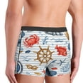 thumbnail image 4 of Kdxio Men's Boxer Briefs with Watercolor Nautical Print - Comfortable and Breathable Underwear for Everyday Wear, 4 of 7