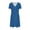 1_Blue, variant on Asxite Summer Dresses for Women Casual Solid Ruffle V Neck Short Sleeve Midi Sundress