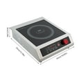 thumbnail image 2 of TFCFL 3500W Commercial Induction Cooktop Countertop Electric Induction Burner Electric Stove LED Display, 2 of 22
