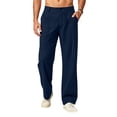 thumbnail image 2 of LONKITO Mens Pants with Pockets Relaxed Fit Cotton Bland Trousers Lightweight Casual Summer Beach Pants, 2 of 8